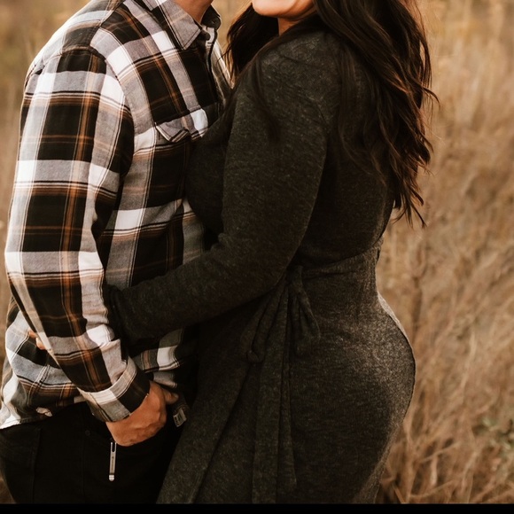 SomeDays Lovin' Black wrap midi ruffle dress - Picture 3 of 4